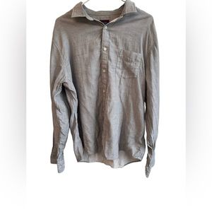 UntuckIt Button Up Shirt Mens‎ Large Grey 100% Cotton Very Soft